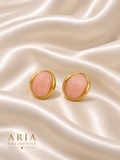 BLUSH OVAL EARRINGS