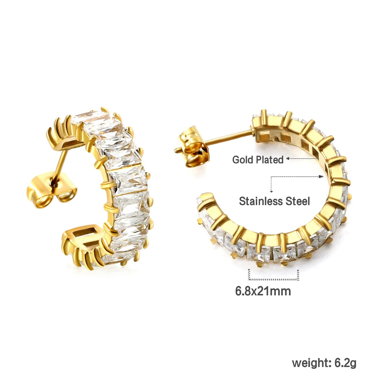 C-SHAPE GOLDIE EARRINGS