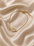 WHITE SANTORINI EYE BRACELET