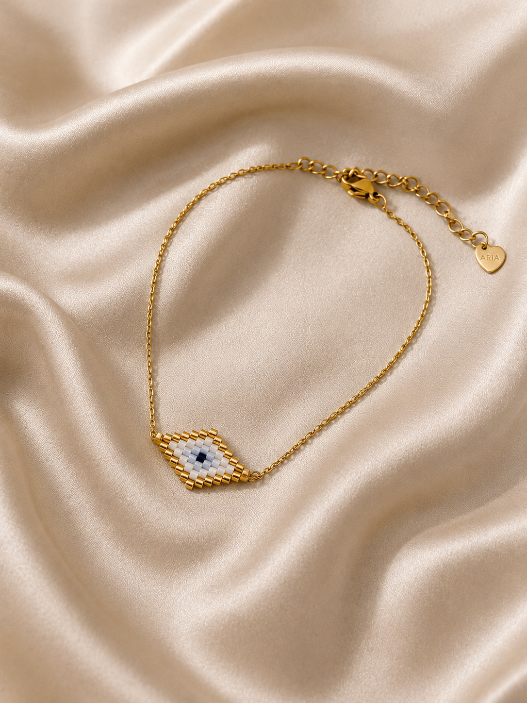 WHITE SANTORINI EYE BRACELET