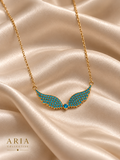 TURQOISE- BLUE WING NECKLACE